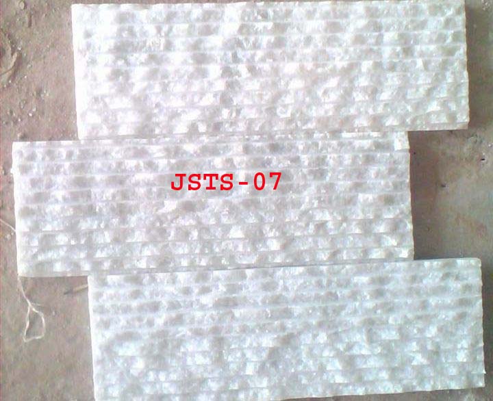 White Chip Out Wall Cladding Marble Stone Tiles